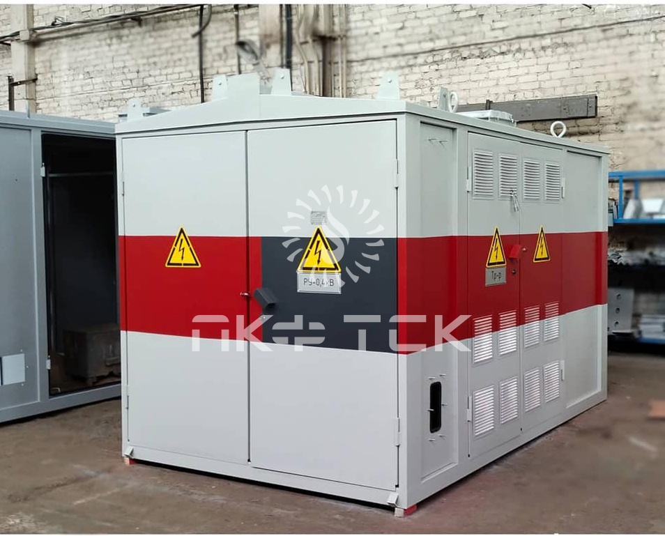 В металлическом корпусе (КТП киоскового типа)