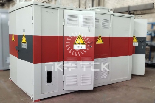 В металлическом корпусе (КТП киоскового типа)